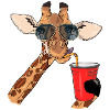 Giraffe Red Cup