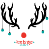 snow reindeer, santa claus, gift