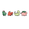 Süsse farbige Dinosaurier
