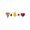 Pizza with pineapple