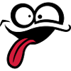 Crazy comic face