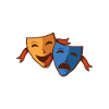 Two Theatre Masks