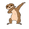 Dabbing Faultier Süßes Dabbendes Faultier