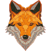 Clever fox in mosaic