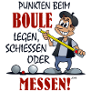 Boule-Cartoon - schießen, legen oder messen