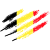 Drapeau de la Belgique griffes coupées marques de rayures