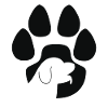 Dog in a dog's paw