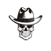 Skull cowboy skull