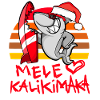 Shark Surfer Mele Kalikimaka