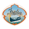 Italien rejse souvenir klistermærke italiensk flag badge