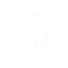 Lune étoiles sapins