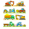 Tracteurs Excavatrices Véhicules