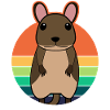 Degu mignon graphique rétro degus