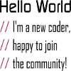 Hallo Welt, mein neuer Programmierer