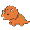 Dinosaurier-Drache Triceratops