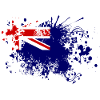 Australien Flagge Farbspritzer Down Under