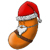 Orange SantaBean with Face