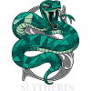 Harry Potter Slytherin Wappen monochrom