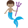Cute mermaid with trident