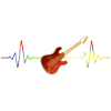 Heartbeat Musician - Guitar Guitarist Gift