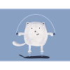 cat jumping rope