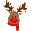 Funny reindeer Rudolf