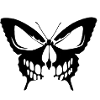 Butterfly-skull