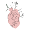 Flower Heart Lineart