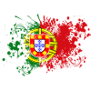 Portugal bandera mancha de pintura gota salpicadura