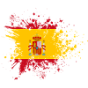Spanien flag maling splatter malle klat af spansk