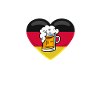 Germany heart with beer
