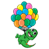 Baby dinosaur balloon
