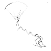 Stick Figure Paragliding Mountains Paragliding