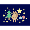 Horse pony christmas blue
