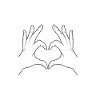 heart shaped hand