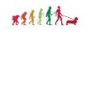 Evolution Dackel Hundehalter Hundebesitzer Motiv