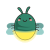 Cute firefly cartoon