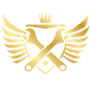 Clé artisanale blason or