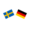 Amitié germano-suédoise drapeau drapeau