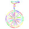 Buntes Einrad