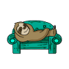 Sloth funny on sofa gift