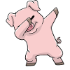 Pig Kawaii Dabbing