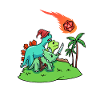 D20 Dinosaure à coup critique