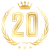 20 years gold wreath crown