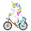 Einhorn Fahrrad Regenbogen Glitzer