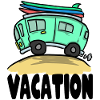 Vacances voyage voyage camping pause surf
