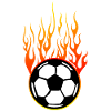 fodbold flamme flamme logo