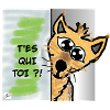 Chien curieux mignon rigolo