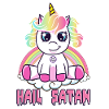 Cute Hail Satan Unicorn Rainbow Sjov Satanic Pun