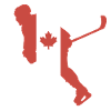 Hockey player Canada flag